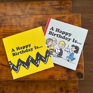 Hallmark Charlie Brown Peanuts "A Happy Birthday Is..." Hardcover Book w/ Cover